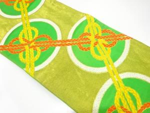 アンティーク　丸紋に組紐模様織り出し子供帯（材料）